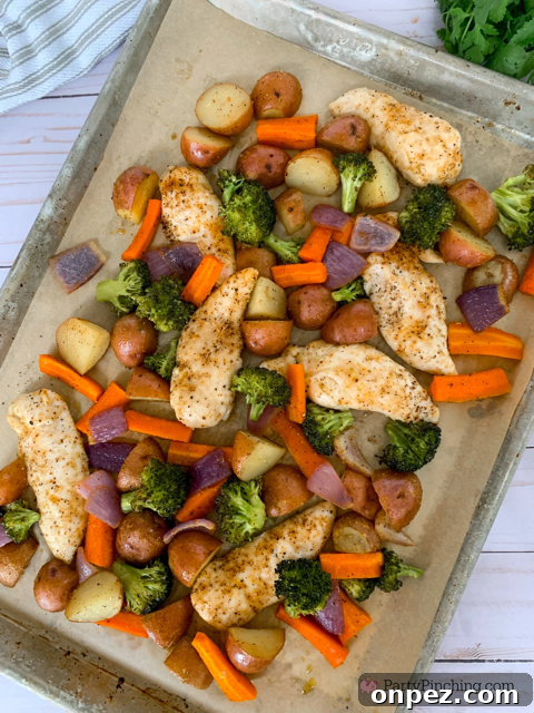 Spicy Sheet Pan Chicken Dinner with Vegetables 3 Easy spicy chicken and vegetable sheet pan dinner for a weeknight family meal