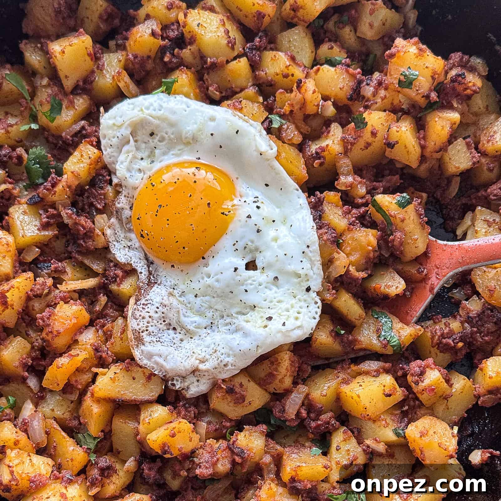 Papas con Chorizo Recipe: Spicy Chorizo and Potato Skillet 2 Papas Con Chorizo with Eggs
