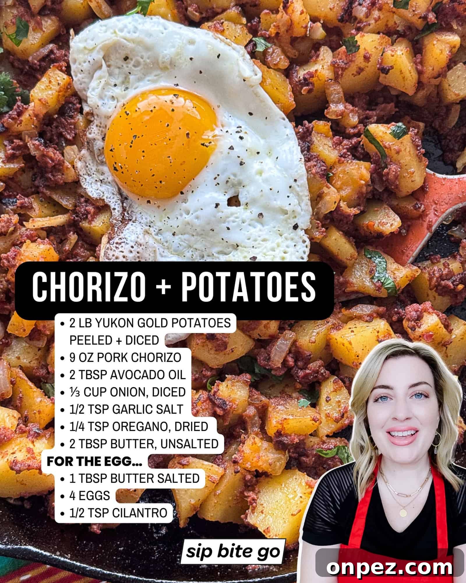 Papas con Chorizo Recipe: Spicy Chorizo and Potato Skillet 4 Recipe Ingredients for Mexican Papas Con Chorizo
