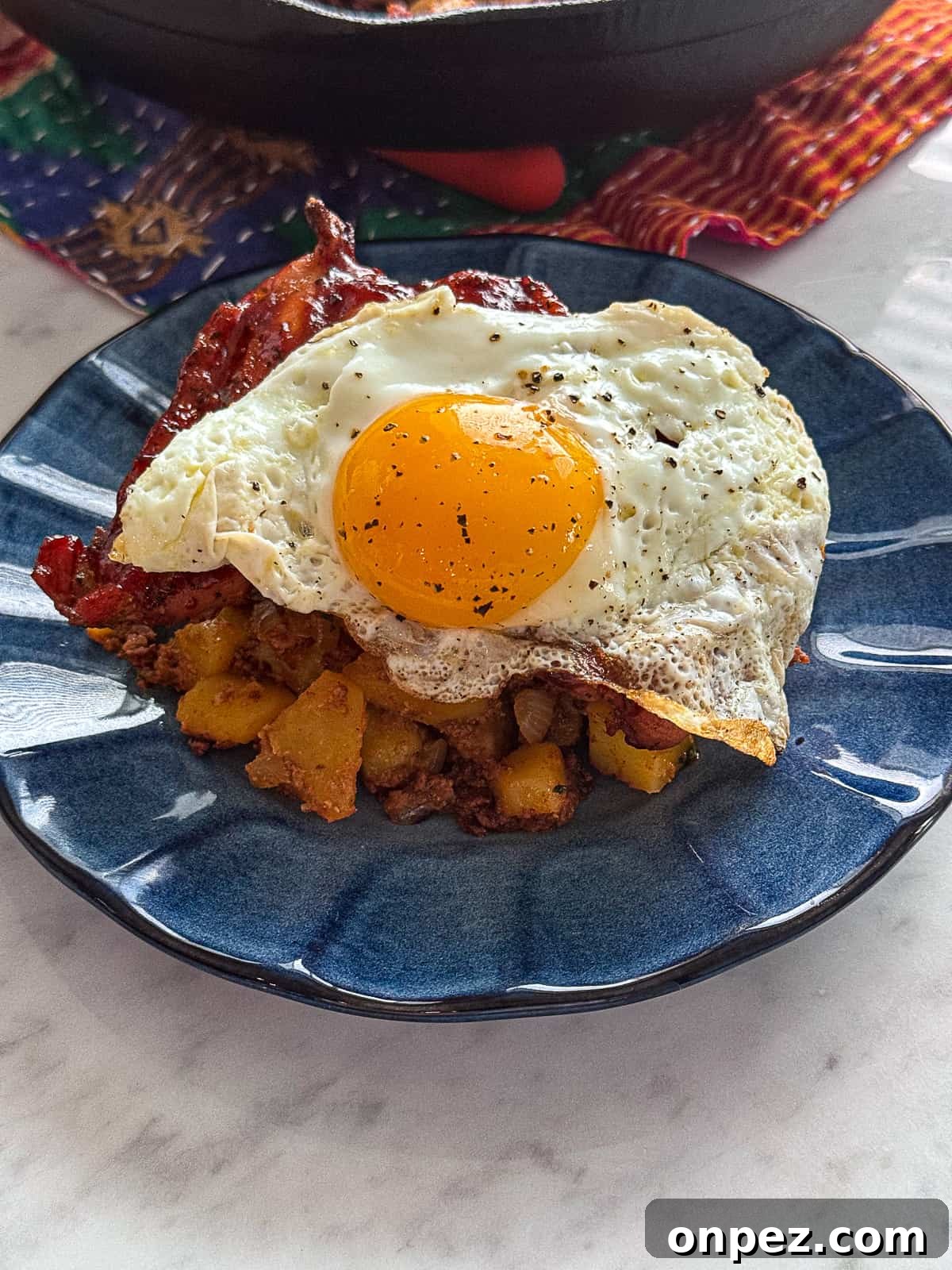 Papas con Chorizo Recipe: Spicy Chorizo and Potato Skillet 5 Egg Chorizo and Potatoes Dish also called Papas Con Chorizo