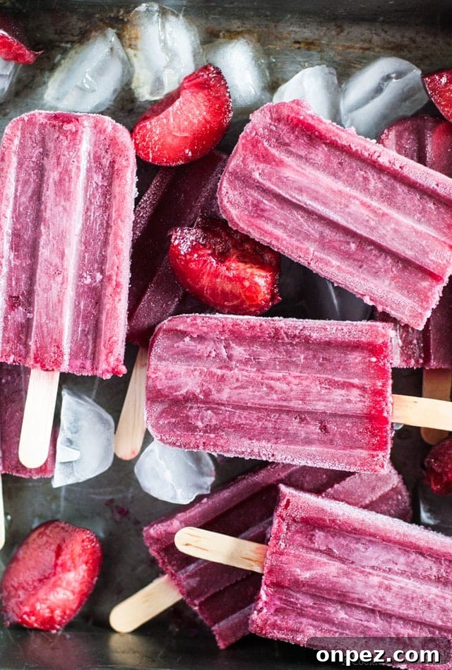 Plum Wine Popsicles: Frozen Cocktail Recipe 2 plum and wine popsicles