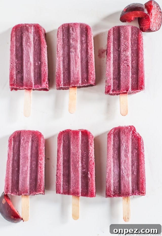 Plum Wine Popsicles: Frozen Cocktail Recipe 3 plum and red wine popsicles