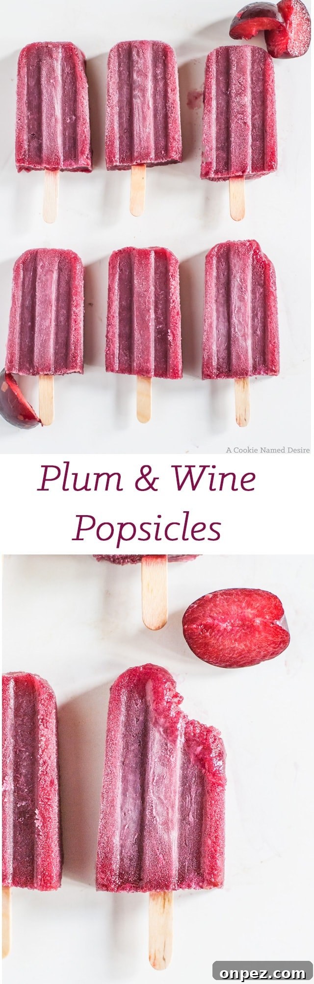 Plum Wine Popsicles: Frozen Cocktail Recipe 6 Plum and wine popsicles - the perfect adult summer treat