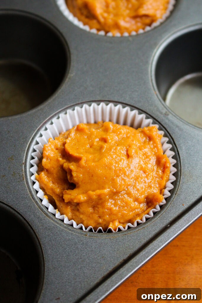 Muffins before baking
