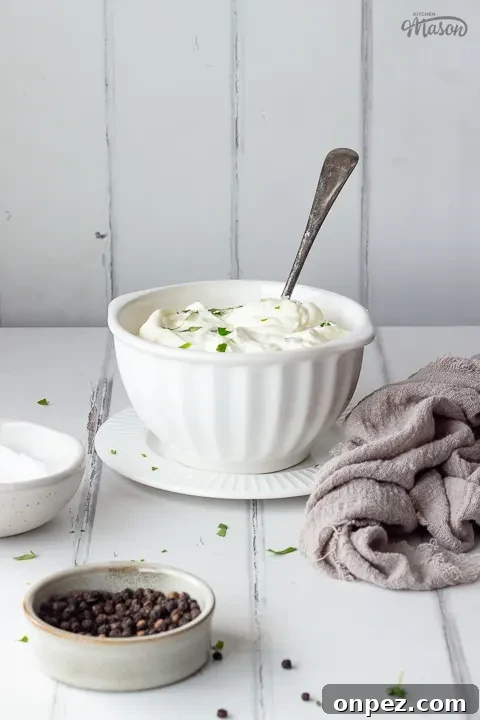 How to Substitute Creme Fraiche in the UK 2 Pots and bowls of ingredients with a linen napkin