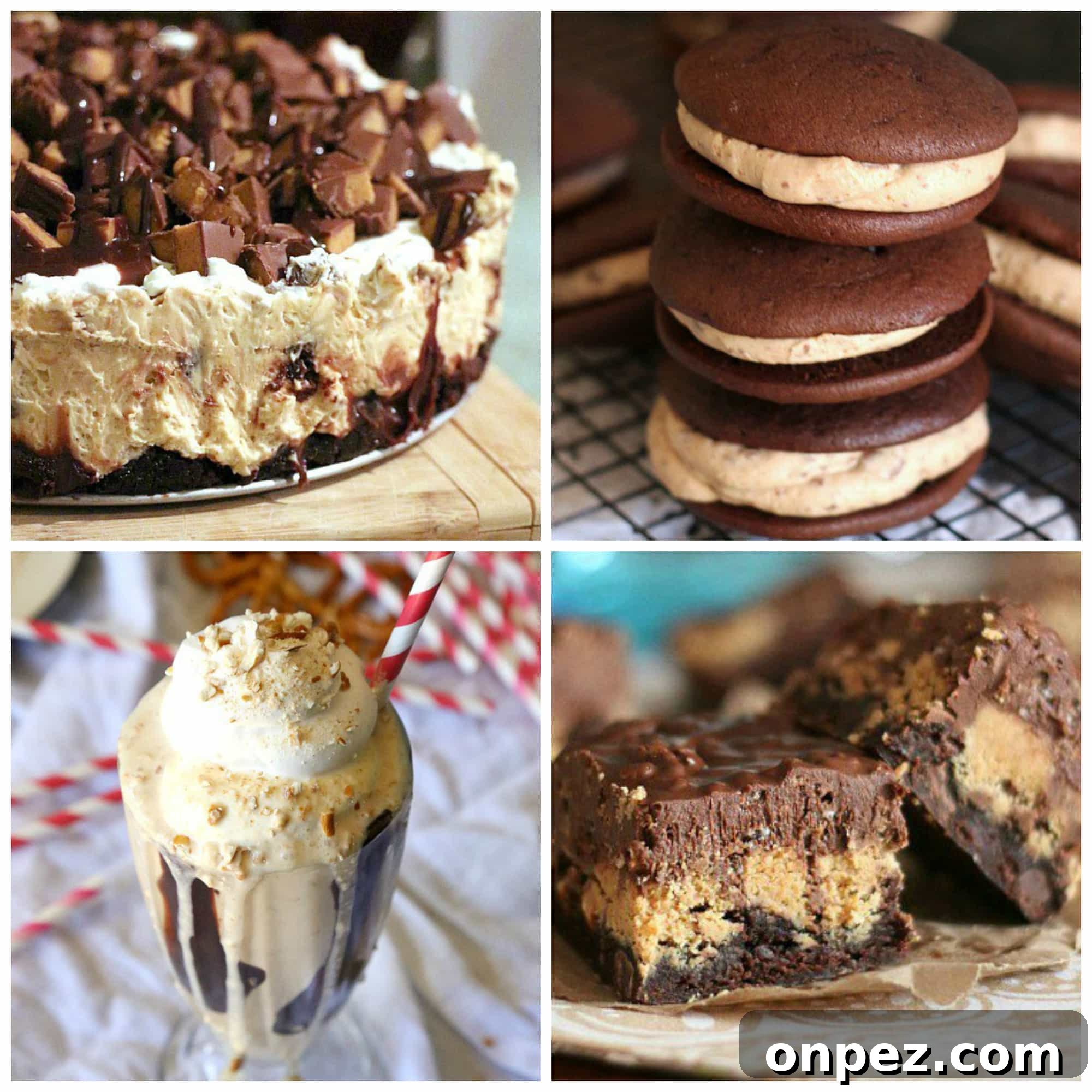Final peanut butter dessert collage