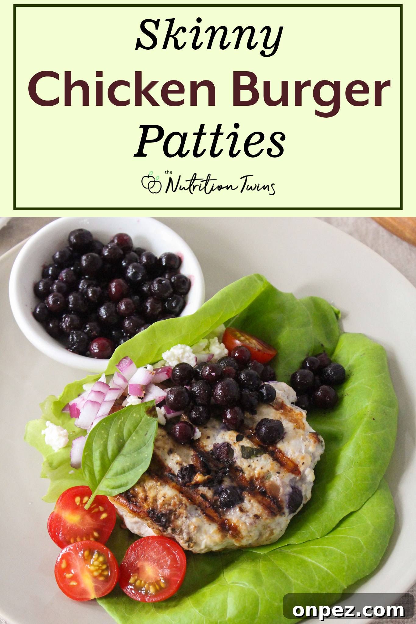 Wild Blueberry Chicken Burger Recipe 8 Skinny Chicken Burger Patties with Wild Blueberries