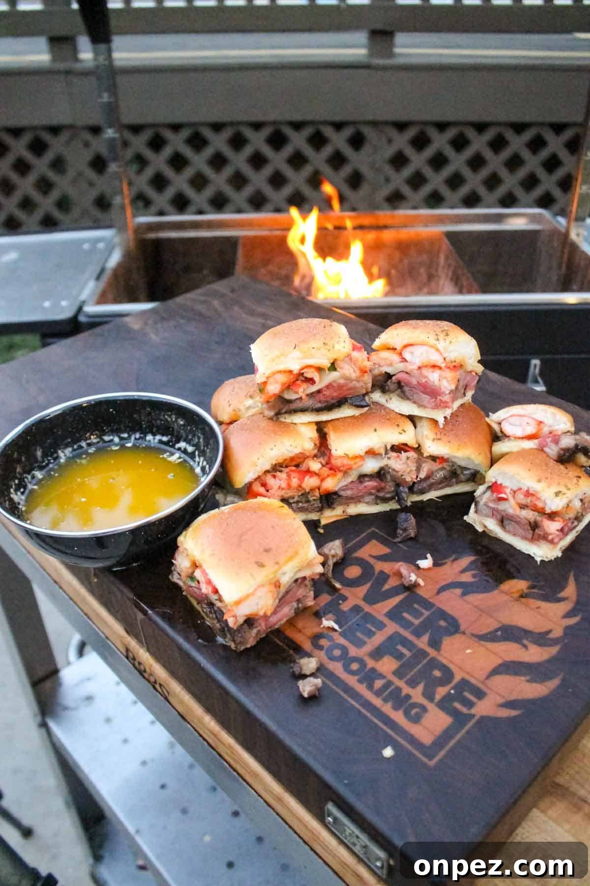 Surf and turf sliders with cowboy butter