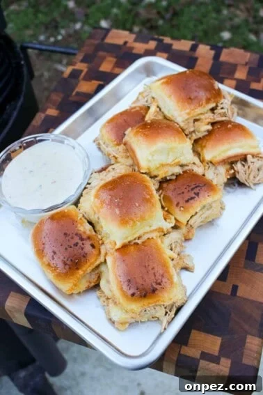 Cheesy Buffalo Chicken Sliders
