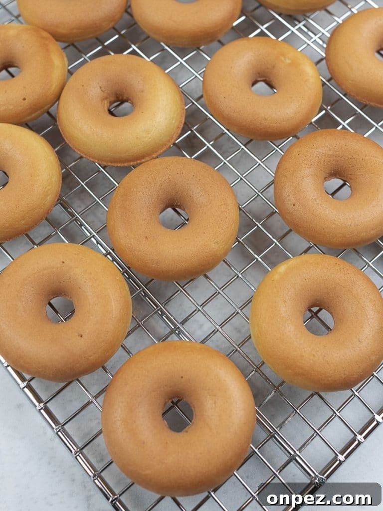 mini donuts on a cooling rack