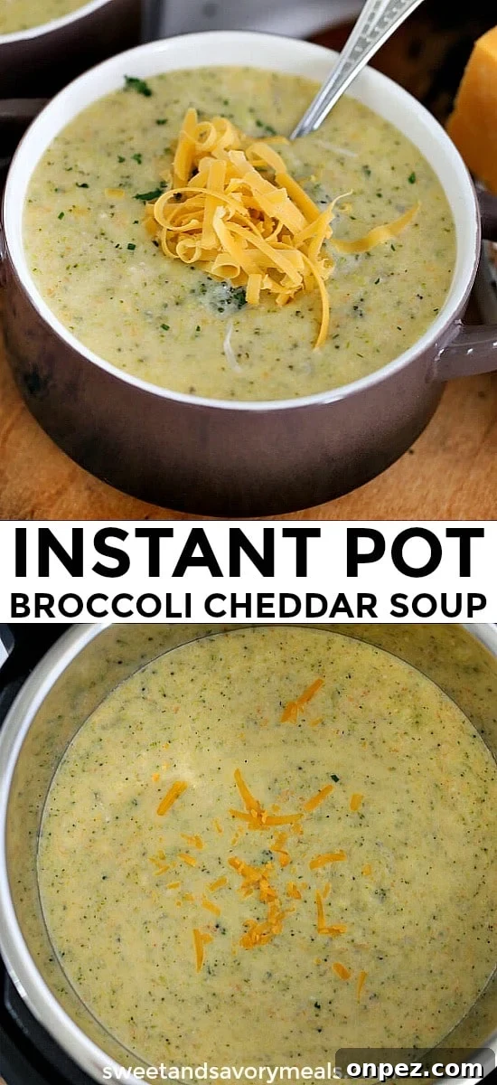 Creamy Instant Pot Broccoli Cheddar Soup 6 Cheesy Best Instant Pot Broccoli Cheddar Soup