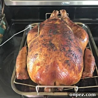 Juicy Roasted Turkey Recipe with Crispy Golden Skin 10 The perfect roasted turkey www.loavesanddishes.net