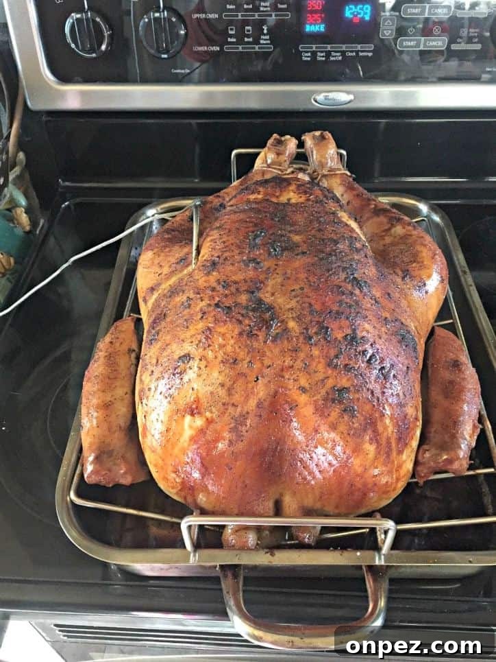 Juicy Roasted Turkey Recipe with Crispy Golden Skin 4 The perfect roasted turkey www.loavesanddishes.net