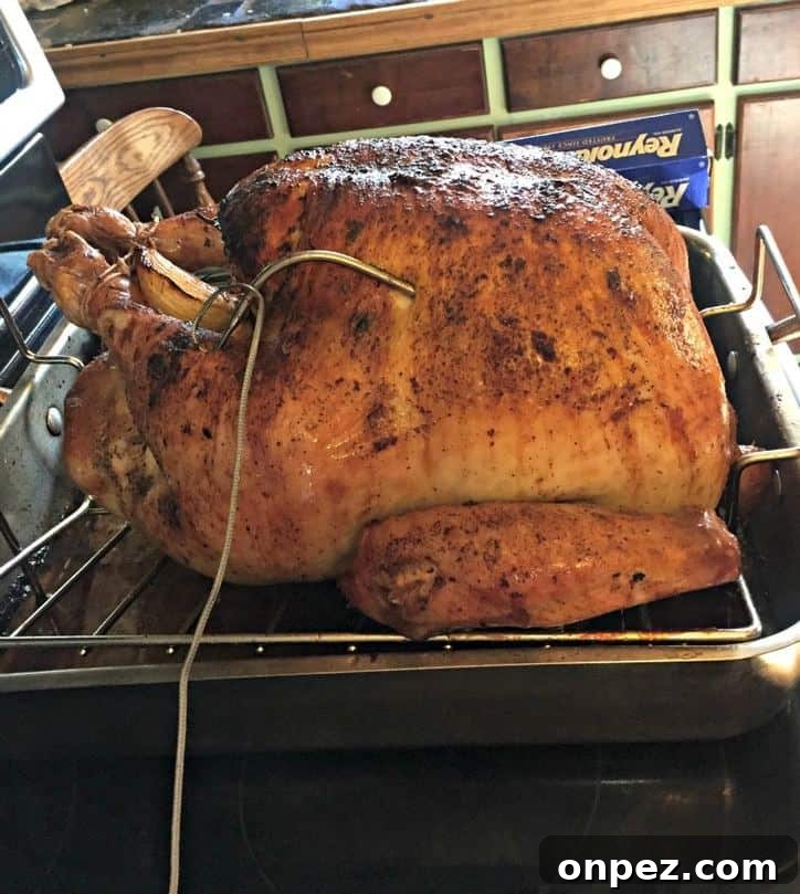 Juicy Roasted Turkey Recipe with Crispy Golden Skin 5 The Perfect Roasted Turkey @www.loavesanddishes.net