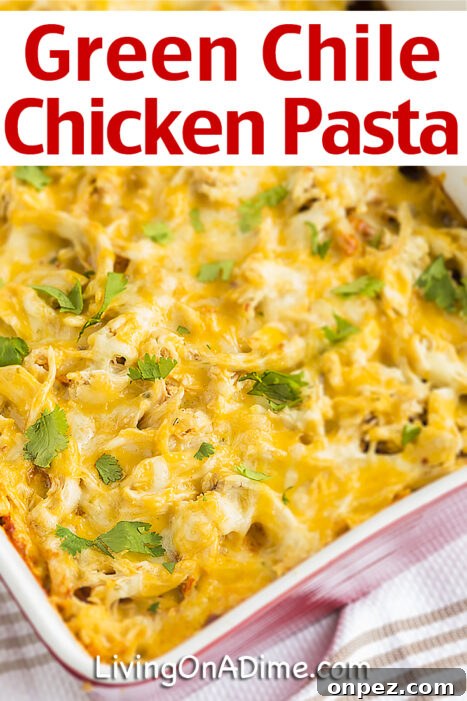This tasty green chili chicken pasta recipe is a delightful Mexican-inspired dish that your family will absolutely adore.