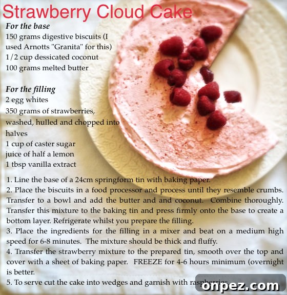 strawberry cloud cake recipe
