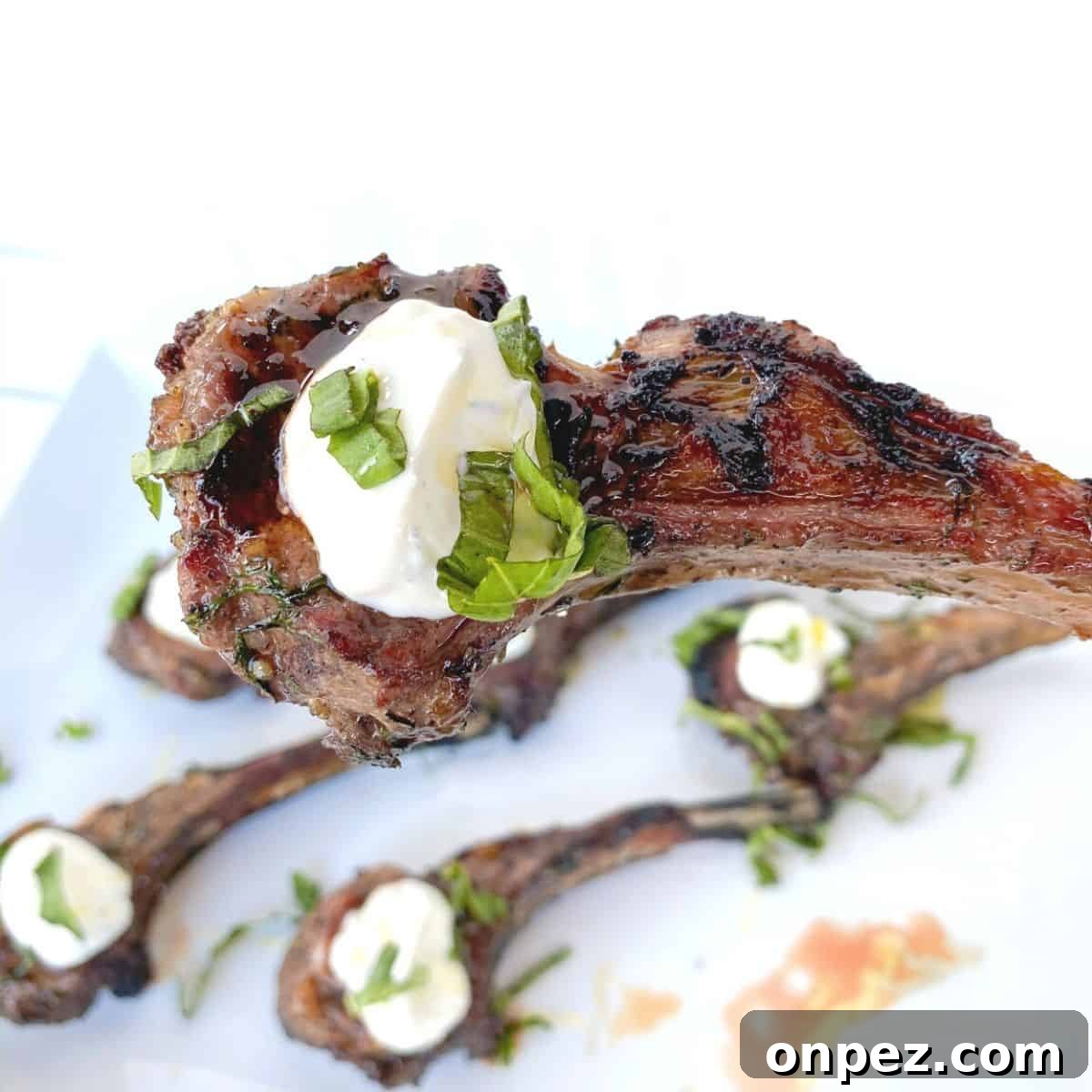 lamb chops with tzatziki sauce