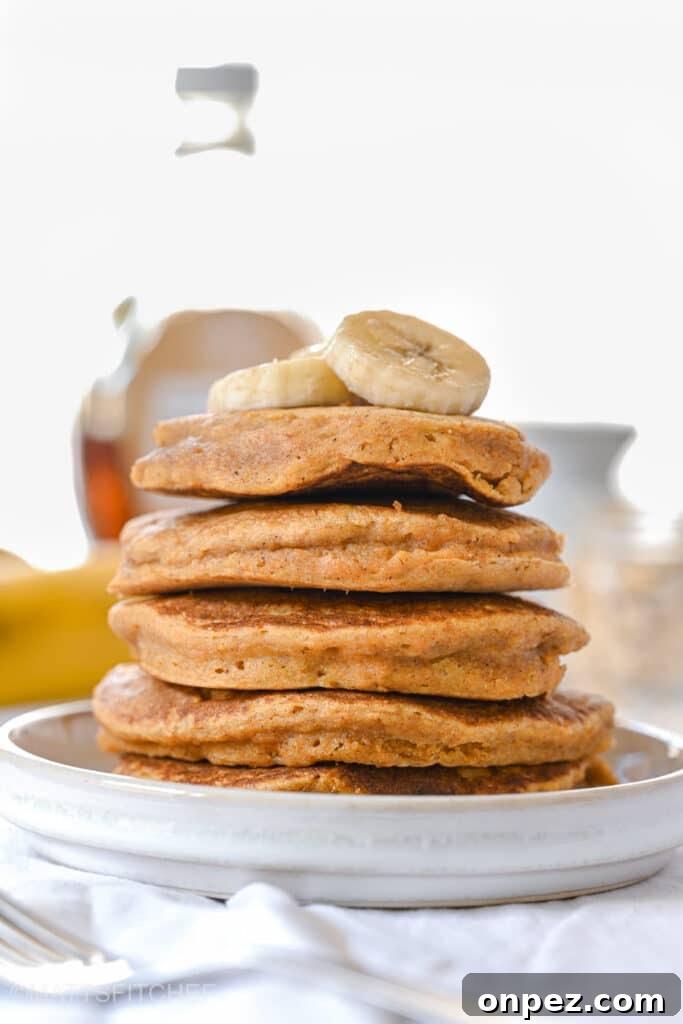Banana Oatmeal Pancakes