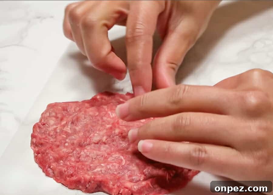 In-N-Out Double-Double Animal Style Copycat Recipe 13 Shaping thin burger patties on wax paper