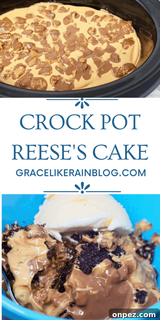 Slow Cooker Reese's Chocolate Peanut Butter Cake 7 Crock Pot Reese's Chocolate and Peanut Butter Cake