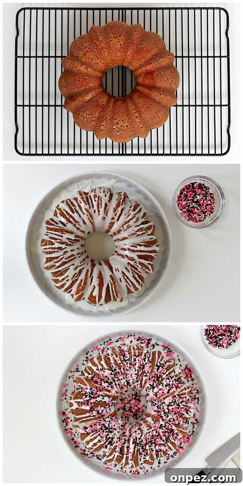 Neapolitan Marble Pound Cake with Chocolate, Vanilla and Strawberry 7 Slice of Neapolitan Pound Cake