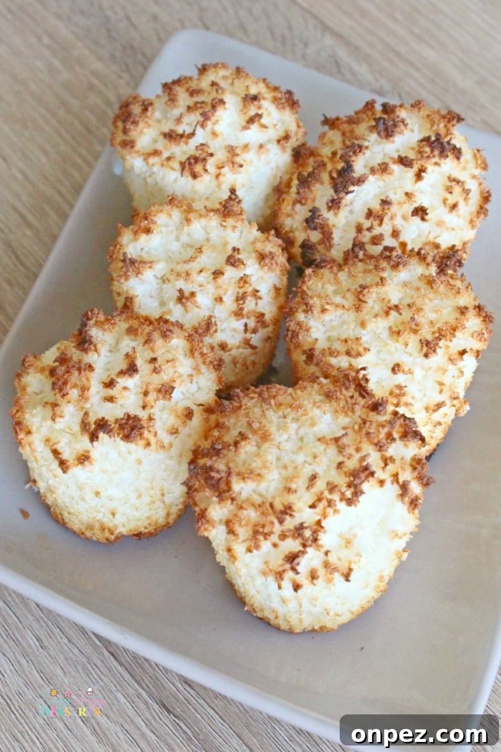 Fluffy Gluten-Free Coconut Muffins 5 Image of coconut macaroons baked in muffin pan