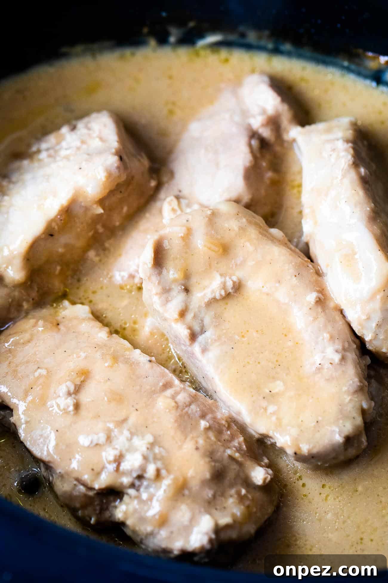 Slow Cooker Pork Chops in Savory Garlic-Herb Sauce 3 Crock Pot Pork Chops | Easy Slow Cooker Pork Chops | Boneless Pork Chops Crock Pot Recipe #CrockPot #SlowCooker #PorkChops #Gravy