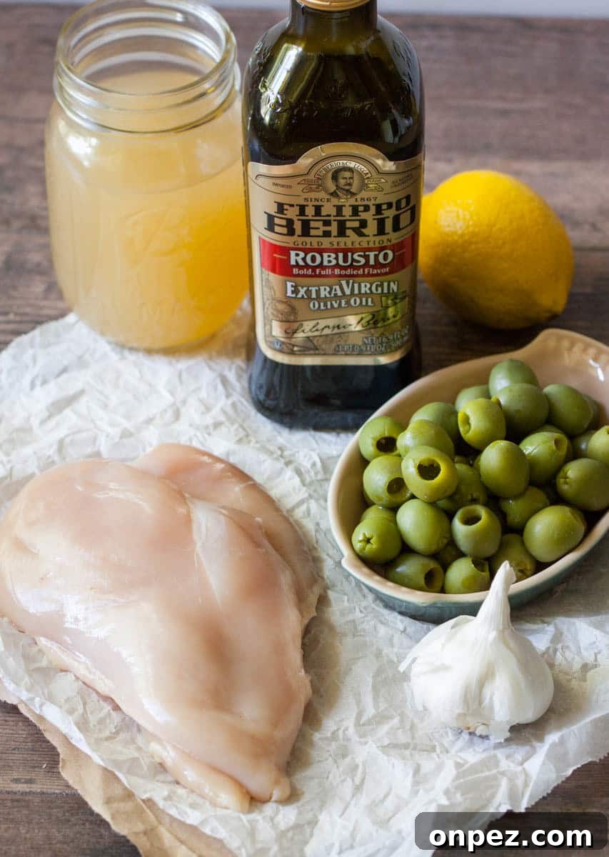 Roasted Lemon and Olive Chicken Breasts Recipe 3 Lemon Olive Chicken Breasts