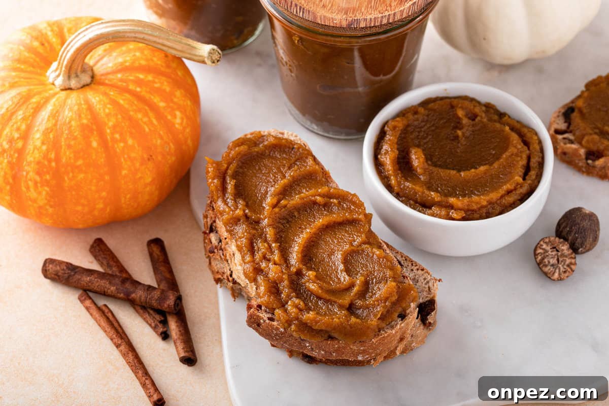 pumpkin butter spread on top of toast