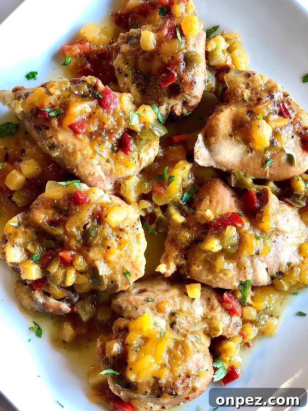 Island Slow Cooker Chicken plated