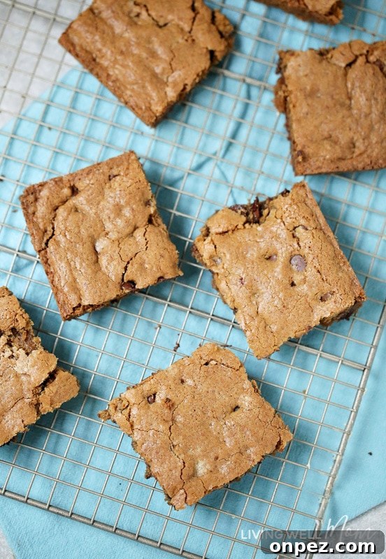 These Gluten-free Chocolate Cookie Bars are deliciously chewy and dairy-free too! This is a perfect quick and easy recipe when you don't have a lot of time but are craving a sweet treat! They're so easy, kids will love helping you bake too!