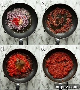 How to make tomato chutney 4 step by step photos showing How to make tomato chutney