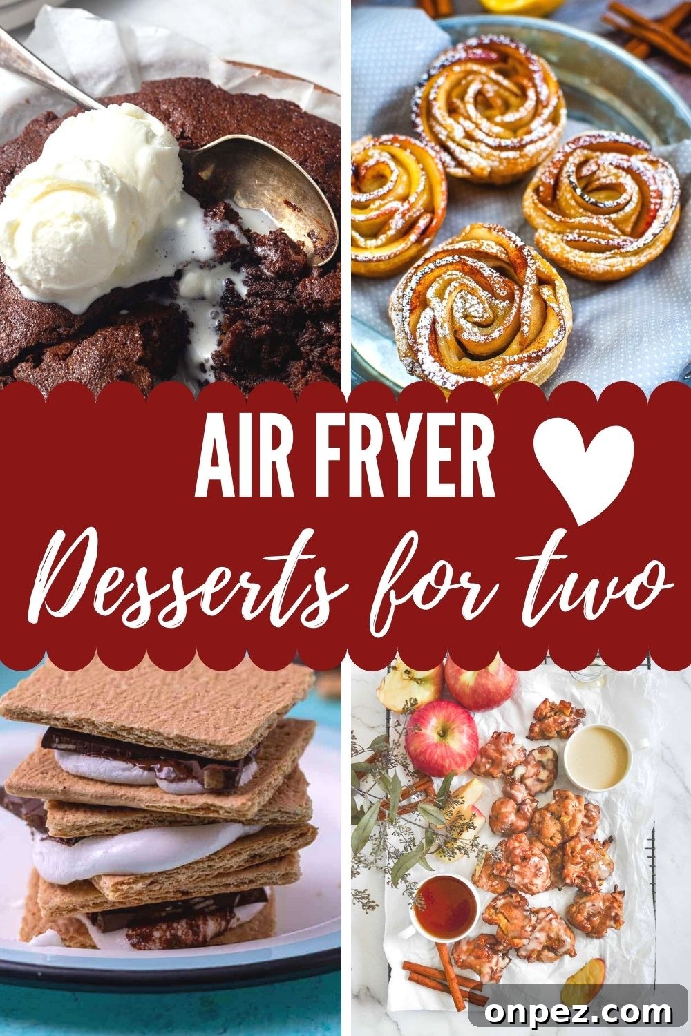 4 air fryer dessert recipes for two.