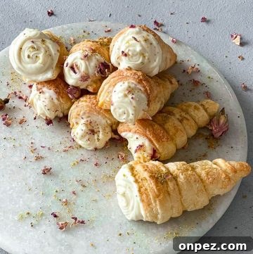 air fryer rose cones on a plate