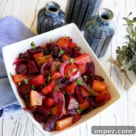 Sweet And Sour Roasted Beets And Onions