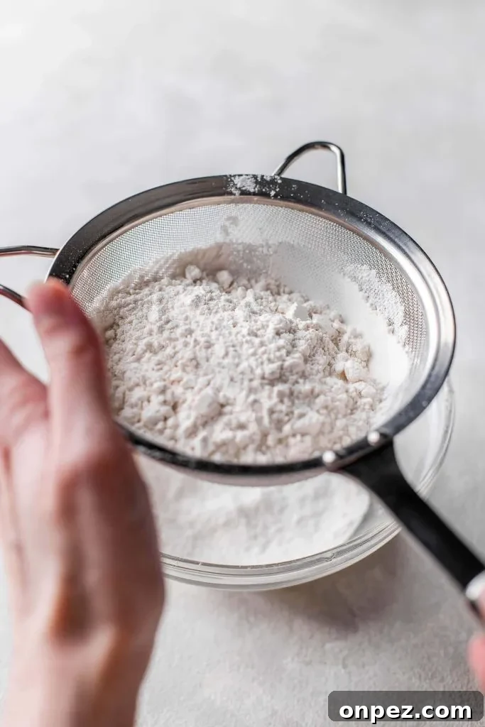 sifting cake and pastry flour image