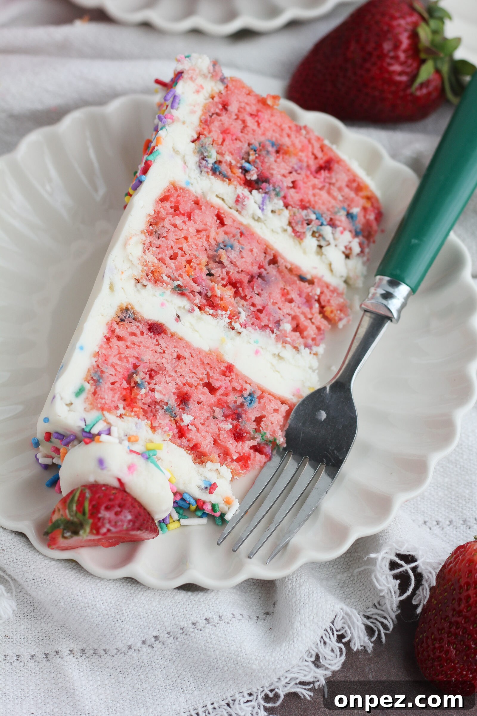 Funfetti buttercream on cake