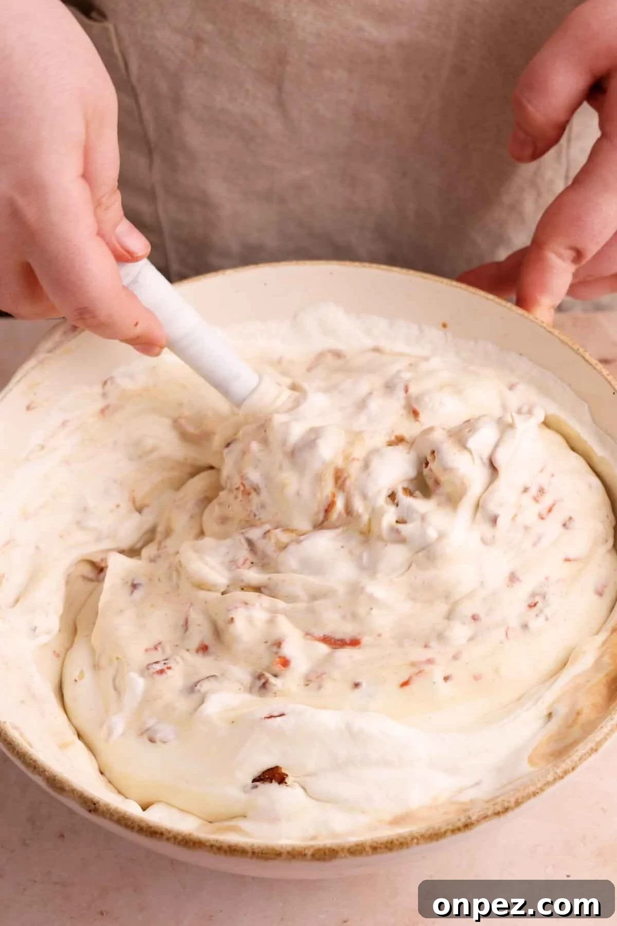 Creamy Carrot Cake Ice Cream Recipe 7 mixing carrot cake ice cream