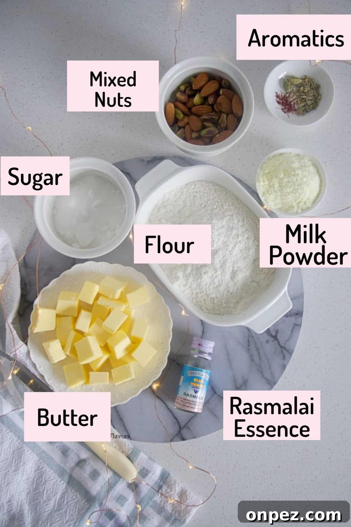 Eggless Rasmalai Cookies: Indian Milk Dessert Treats 3 ingredeints needed to make the cookies