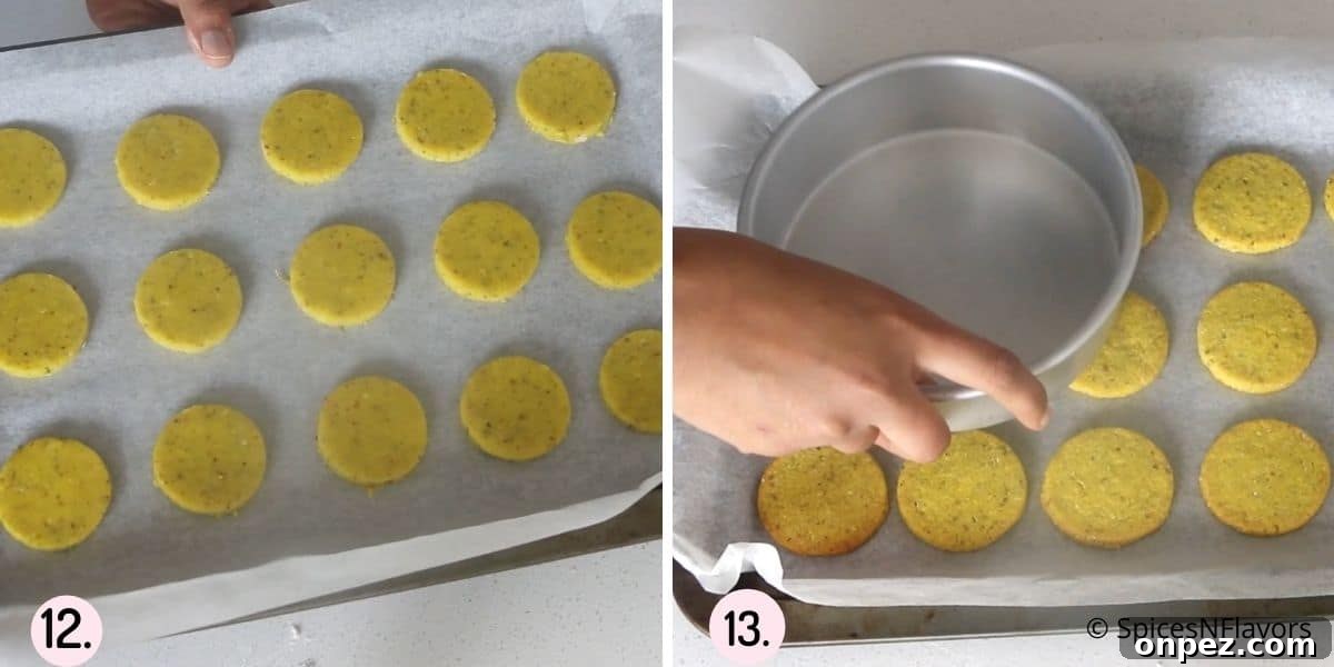 Eggless Rasmalai Cookies: Indian Milk Dessert Treats 7 collage of steps showing the before baking and after baking of the cookies