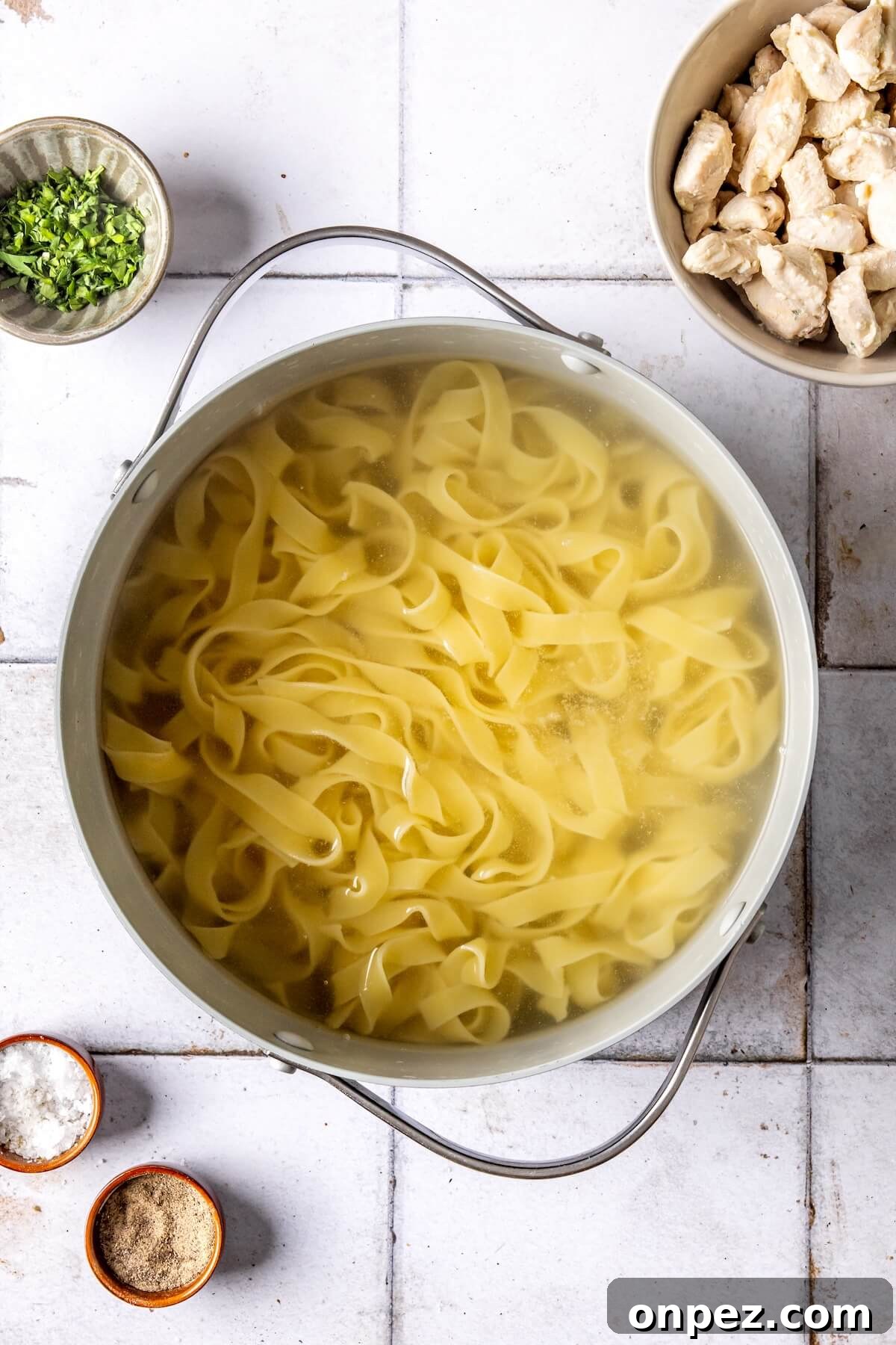 How to Make GF DF Chicken Fettuccine Alfredo Step 4 - Olivia Adriance