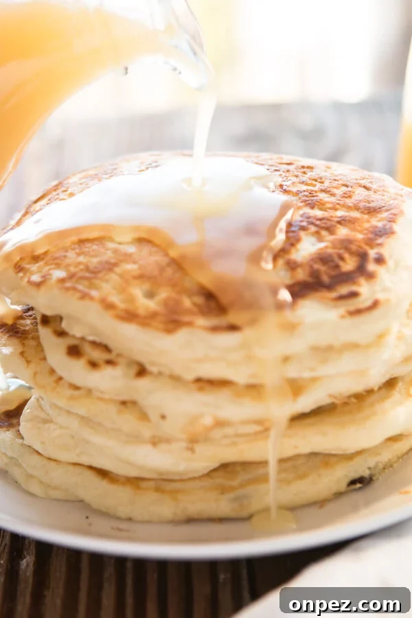 Classic Buttermilk Syrup Recipe for Pancakes and Waffles 5 Buttermilk Syrup ohsweetbasil.com pancakes, waffles, breakfast, brunch