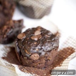chocolate zucchini muffin