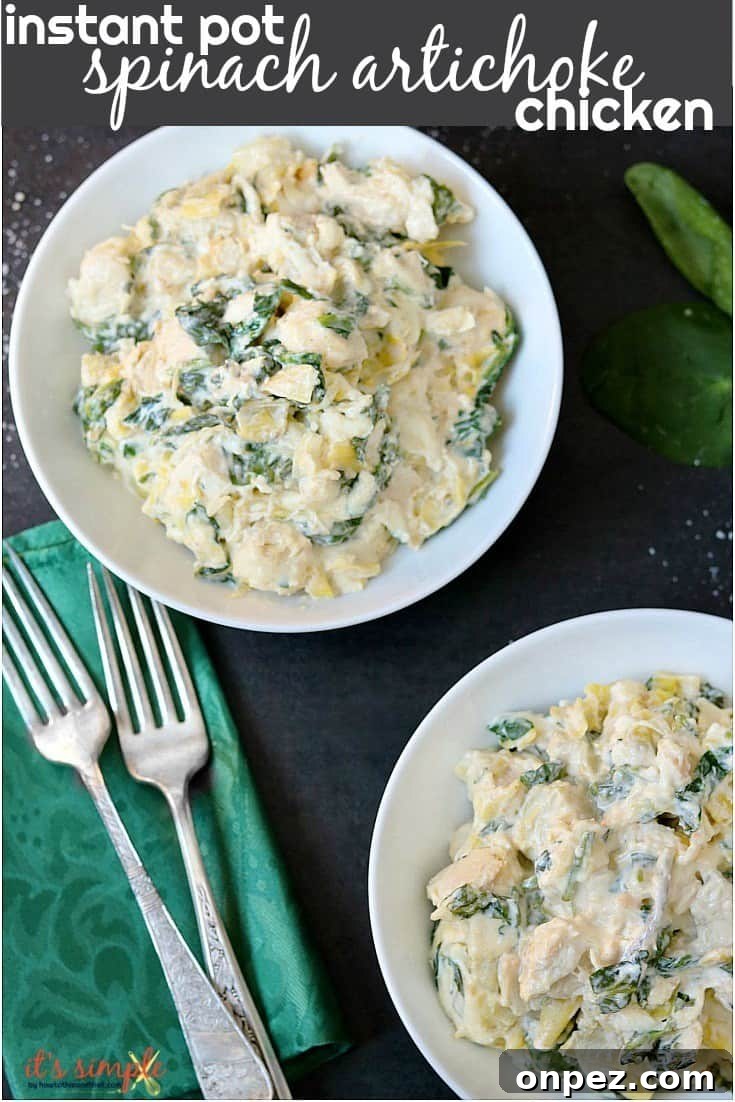 Instant Pot Spinach and Artichoke Chicken 12 Instant Pot