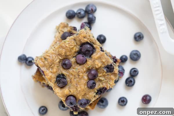 Blueberry Zucchini Oat Bars Recipe - Soft-Baked Fruit Bars 2 Blueberry Zucchini Oat Bars