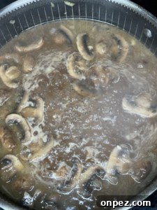 sauce simmering