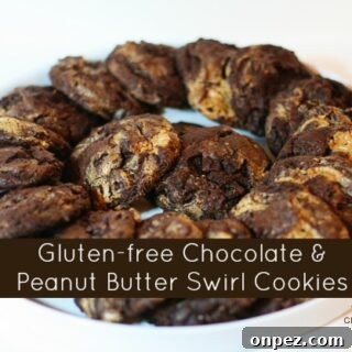 Chocolate Peanut Butter Swirl Cookies {gluten-free}