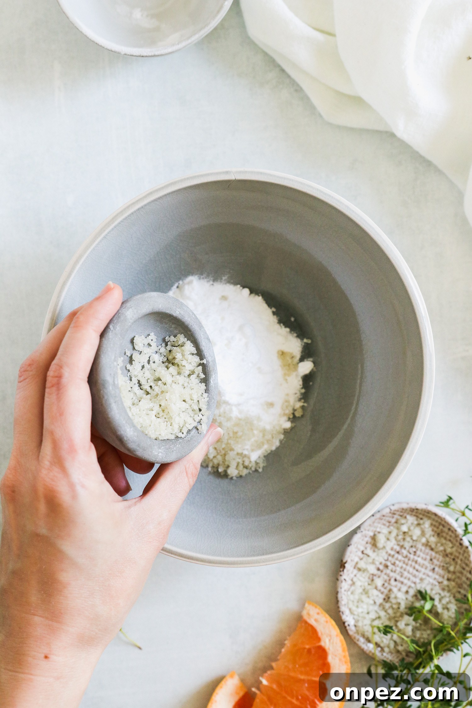 Adding sea salt to refrigerator deodorizer recipe